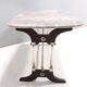 Beech Coffee Table with a Rectangular Marble Breccia Pernice Top
