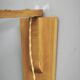 Czechoslovak Rattan and Wood Swing Arm Wall Lamp, 1960s