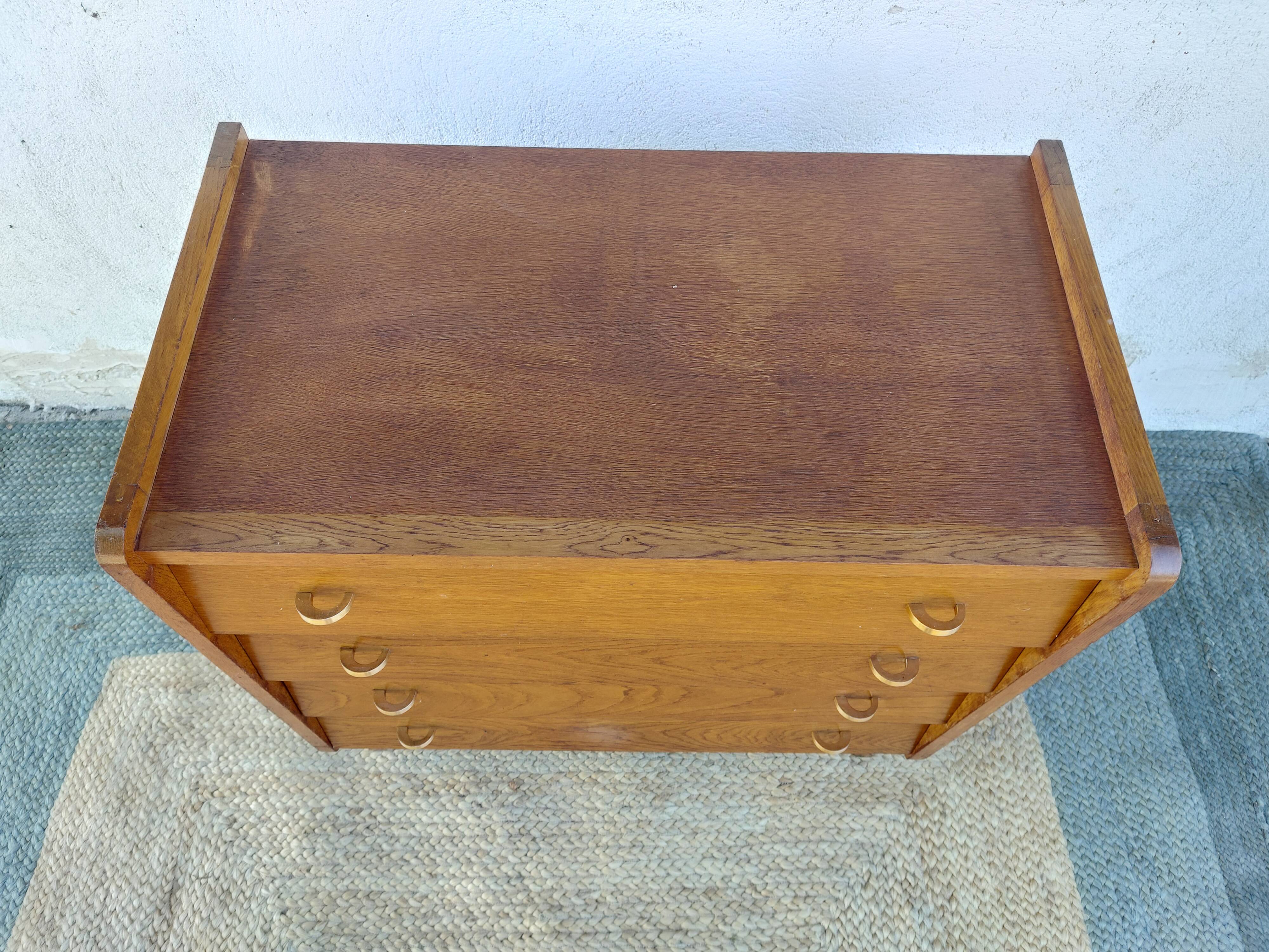 chest of drawers with compass feet, 1960s-1970s