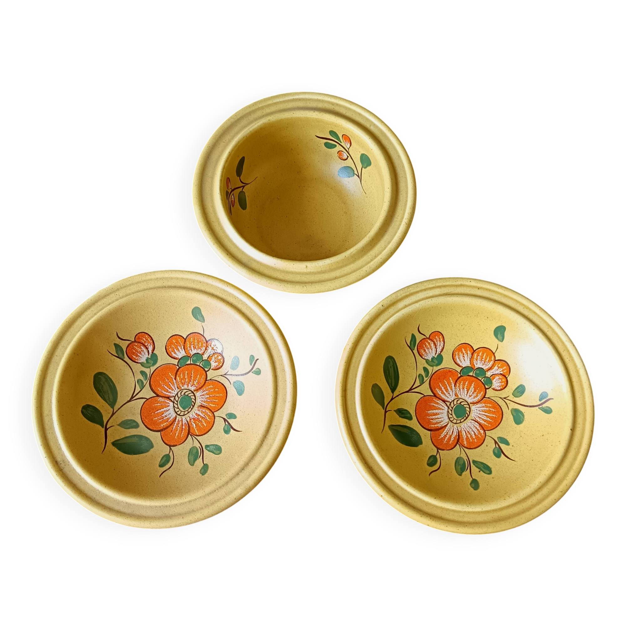 2 vintage k&g luneville french ceramic bowls and bowl