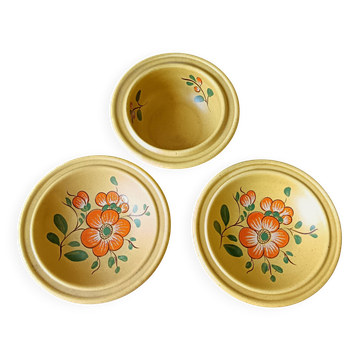 2 vintage k&g luneville french ceramic bowls and bowl