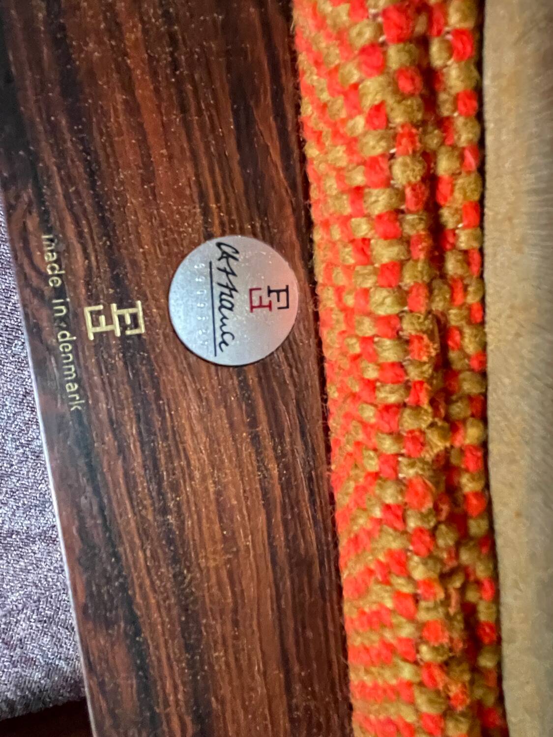 Pair of teak armchairs