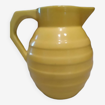 Orchies pitcher 1950 yellow ceramic