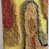 Space Age Wall Tapestry | Italian Mid-Century Fabric Art 1970s