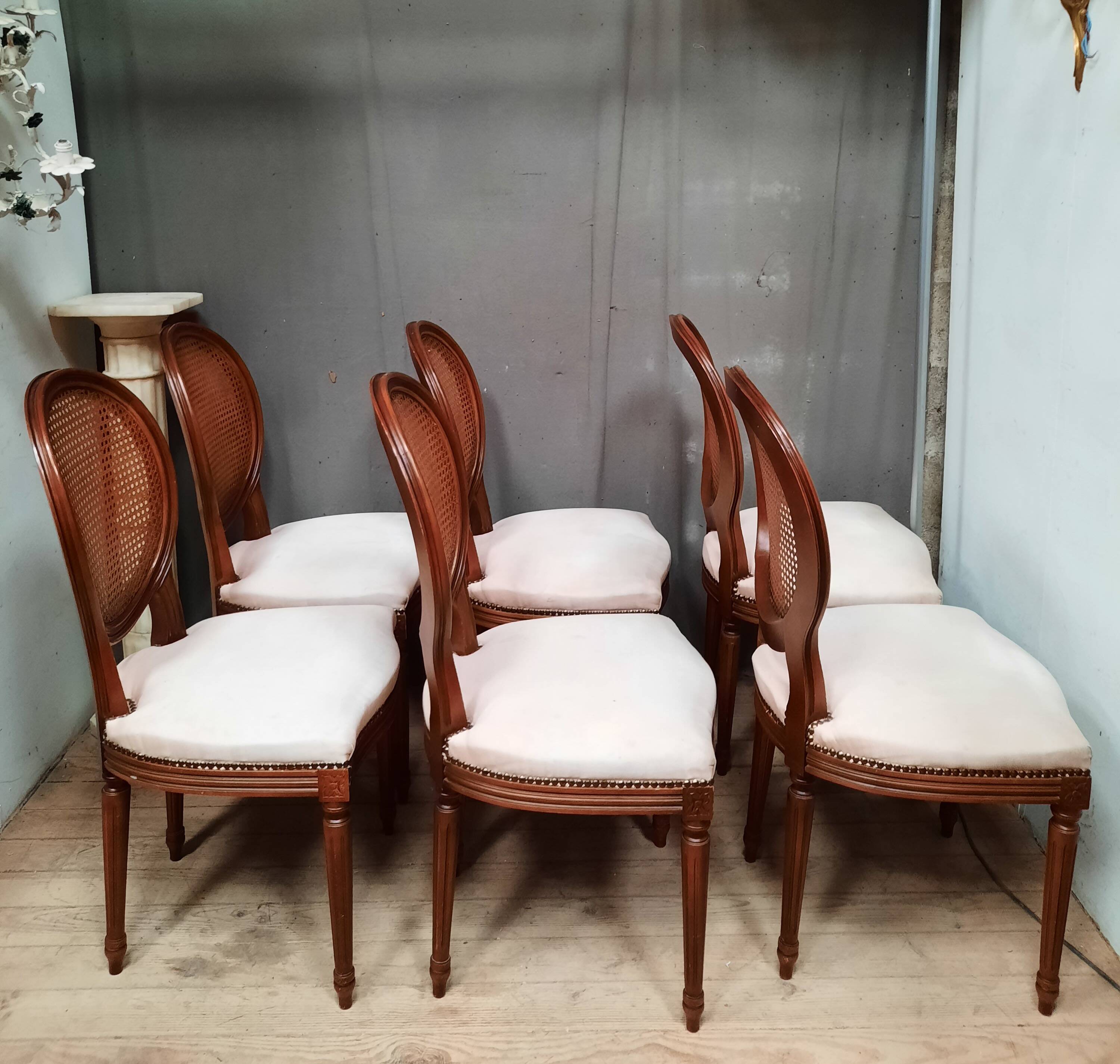 Set of 6 Louis XVI style chairs