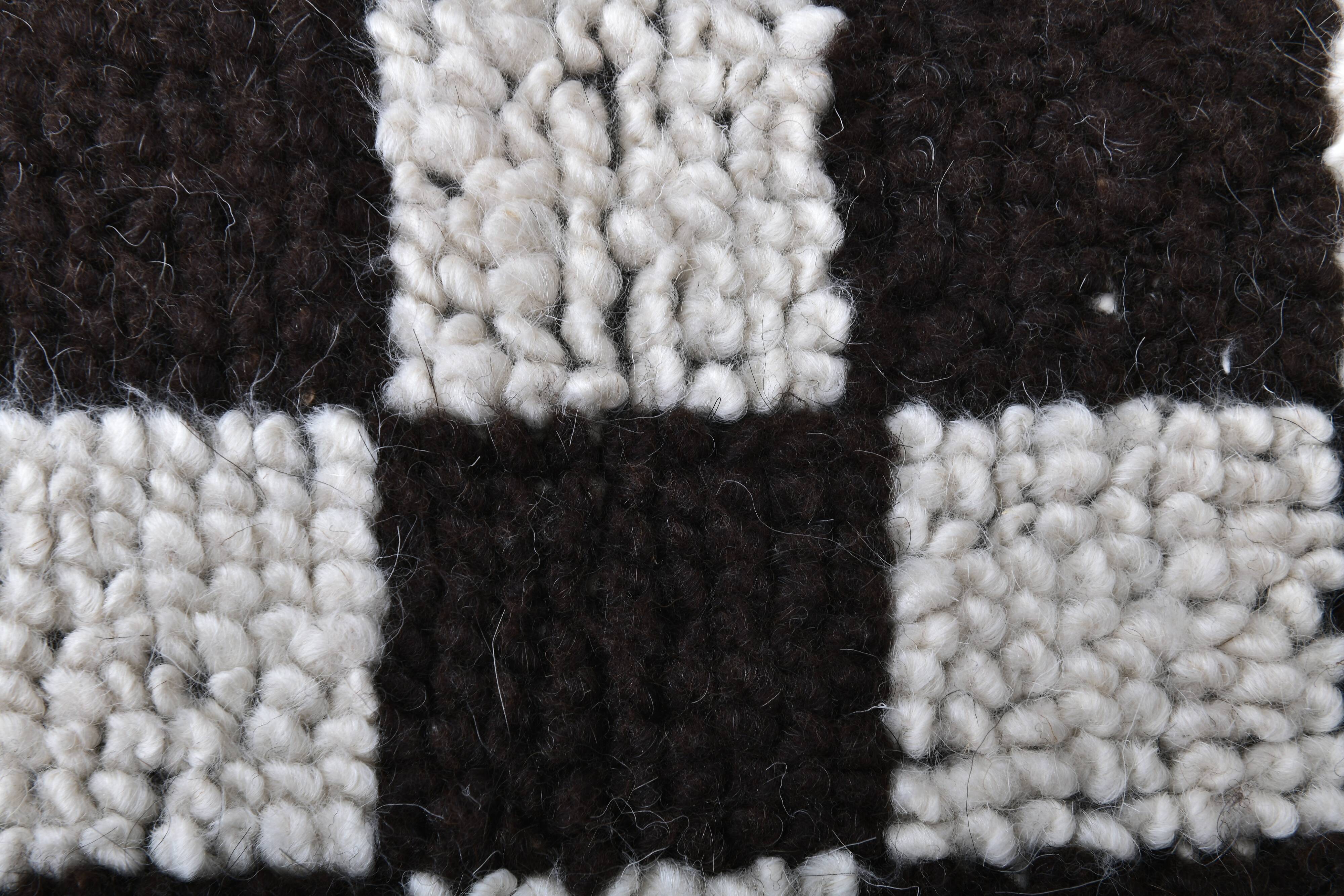 Checkered Moroccan Runner Rug 69x295Cm