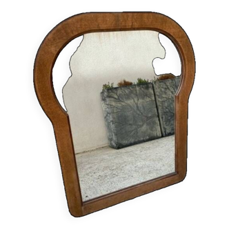 Grand miroir en bois massif