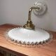Opaline and white ceramic wall light