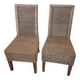 Pair of wicker chairs