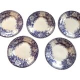 Assiettes dessert Sarreguemines modèle Jardinière XIXEME