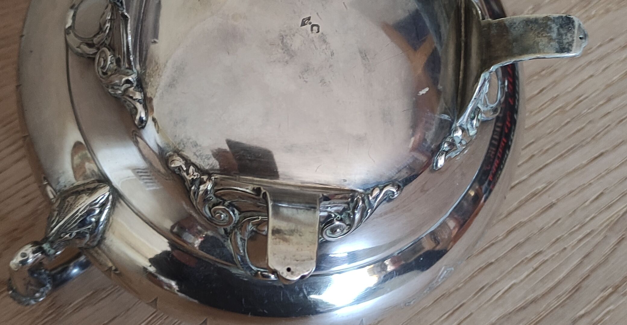 950 silver sugar bowl Minerva Guilloche (455 gr)