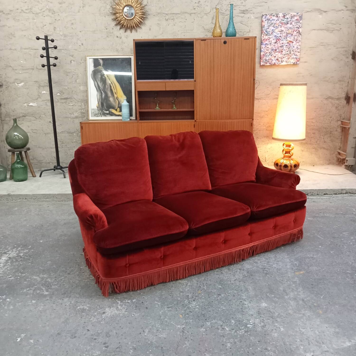 Jacques Coulon velvet sofa