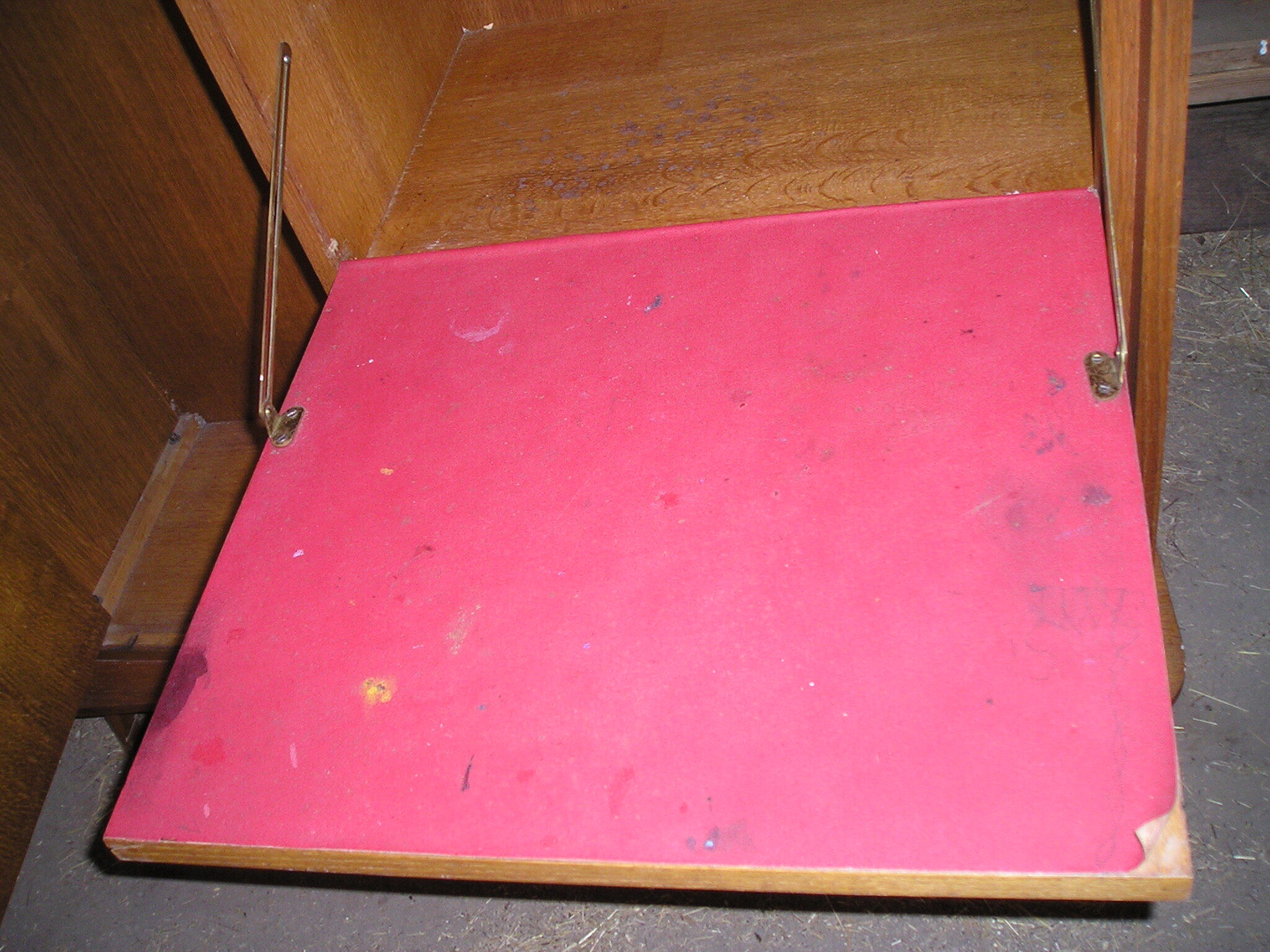 Secretary cabinet, oak veneer 1960