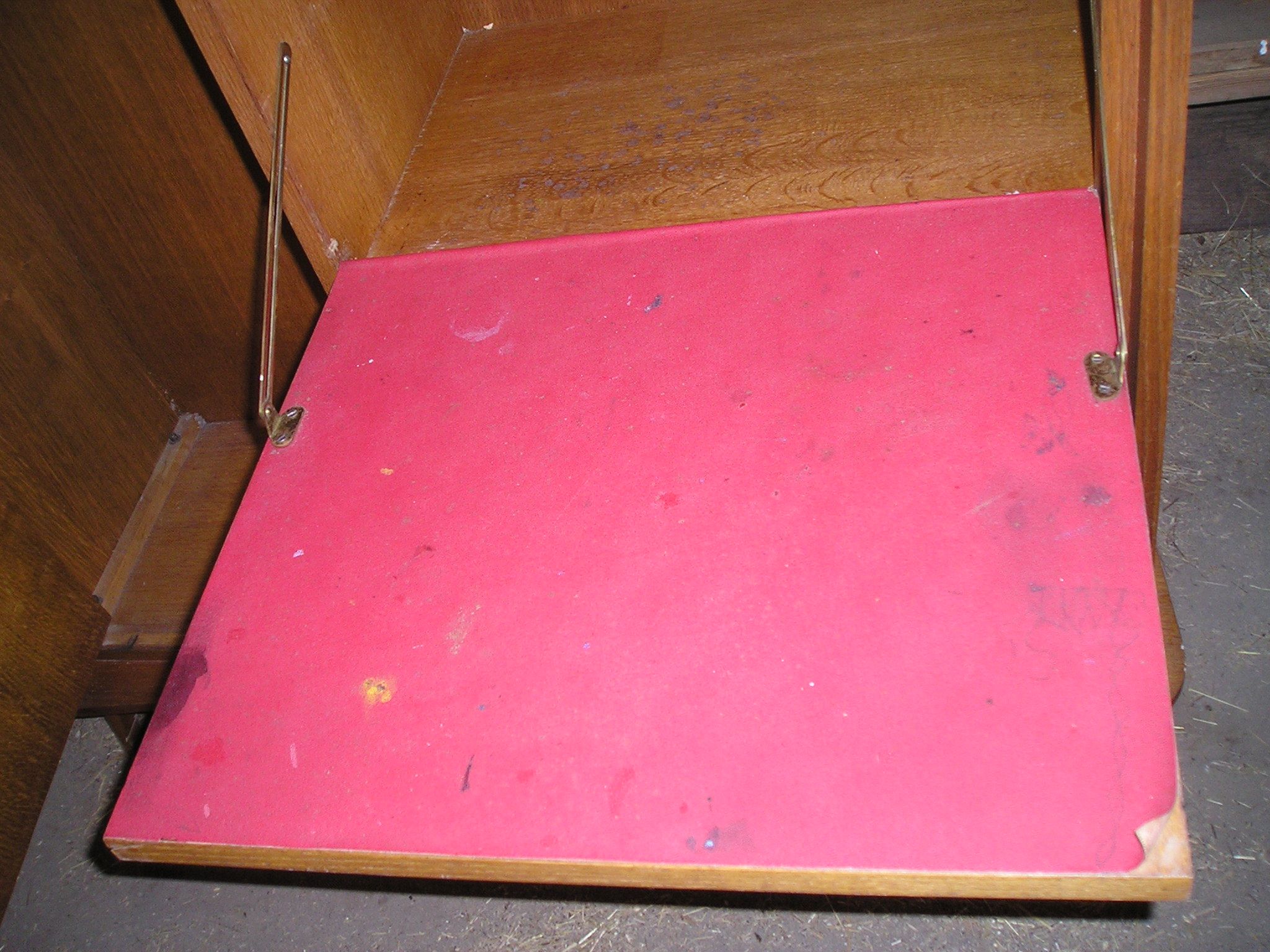 Secretary cabinet, oak veneer 1960