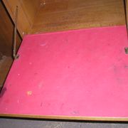 Secretary cabinet, oak veneer 1960