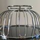 Modernist chrome metal fruit bowl – 1970s/80s