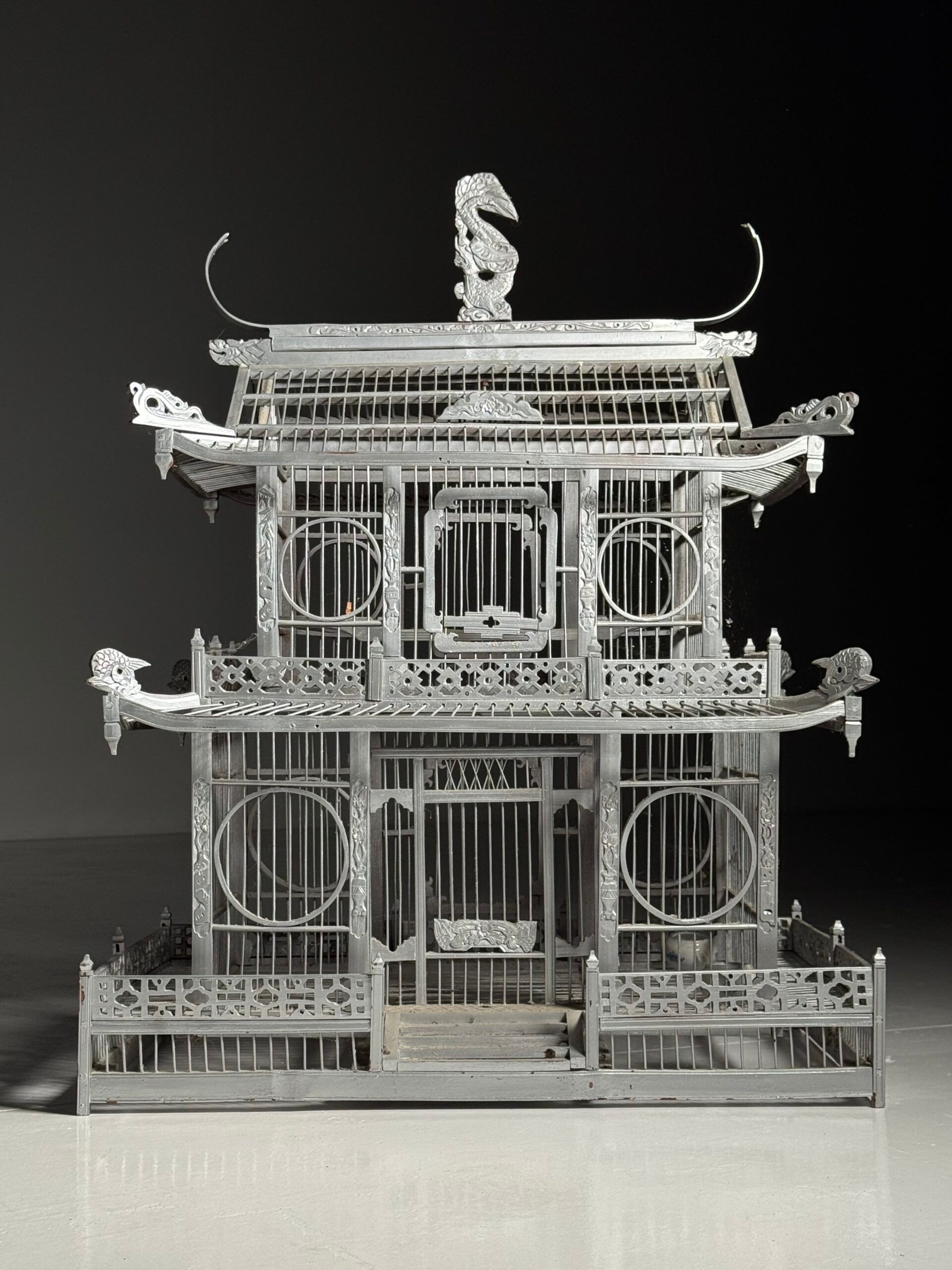 Asian style birdcage wood