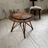 Table basse rotin « soleil »