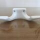 Double hook in white porcelain Art Deco style