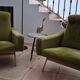 Galion armchair in green velvet steiner