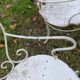 Paire de fauteuils de jardin anciens fer plein métal