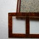 Old wooden photo frame, wall
