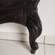 Rocaille Louis XV style headboard, black patina