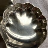 4 silver metal cups
