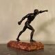 Borghese Gladiator, bronze after the antique on a marble base