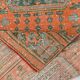 Tapis de couloir vintage antique orange corail, 74 x 334 cm