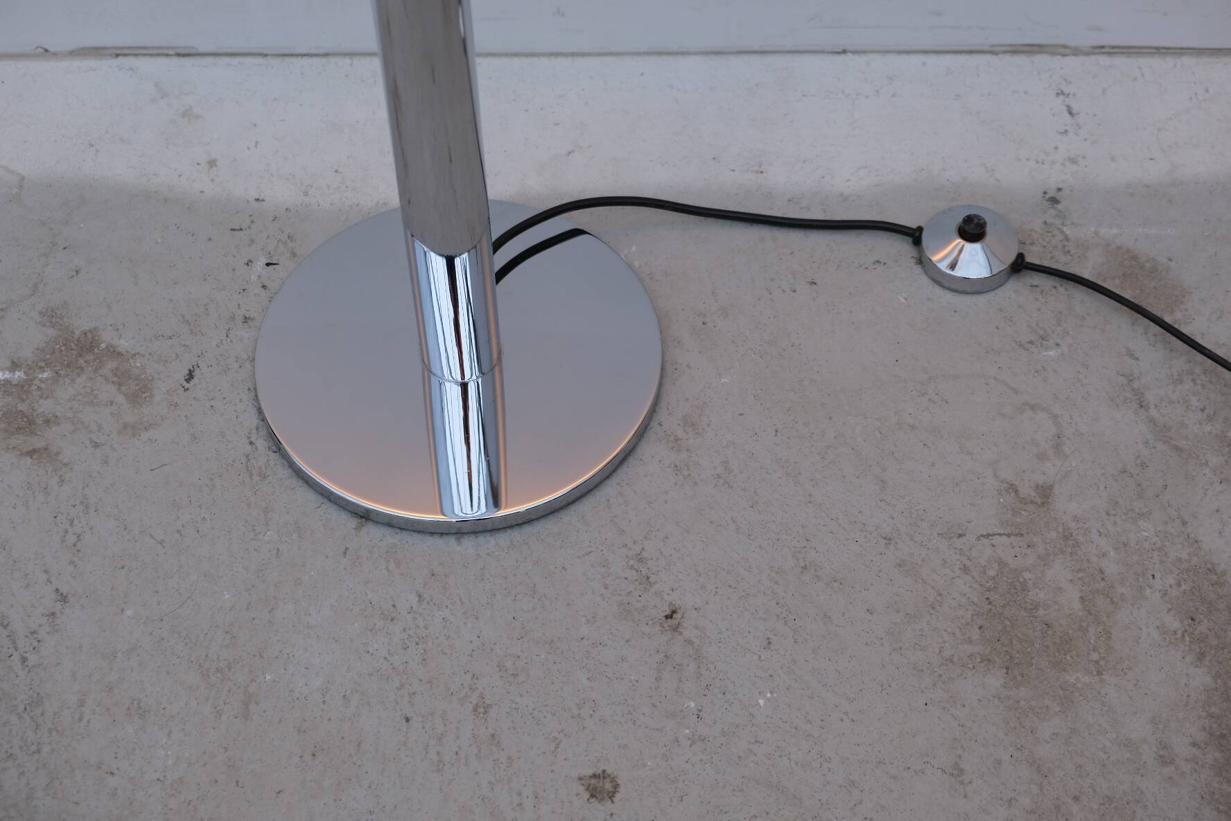 Floor lamp by doria leutchen in chrome and glass, germany 1970