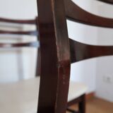 6 Scandinavian chairs skaï white