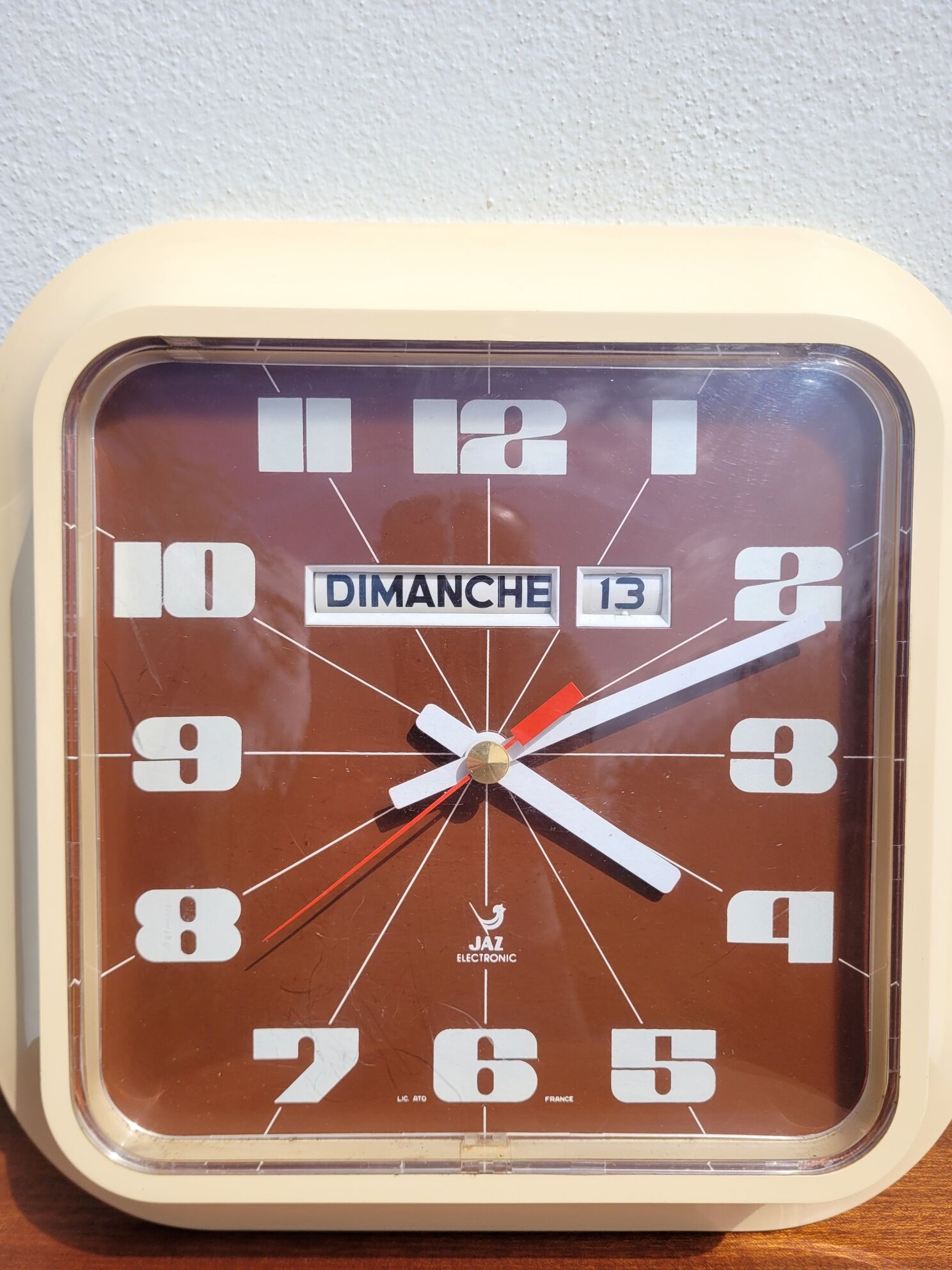 Large vintage Jaz wall clock 1970