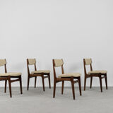Mid-century modern scandinavian teak dining chair, 1960s, set of 4