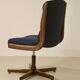 Fauteuil de bureau vintage pivotant en bois année 70