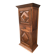 Solid oak wardrobe with 2 doors and 1 drawer in neo Louis XIII style.