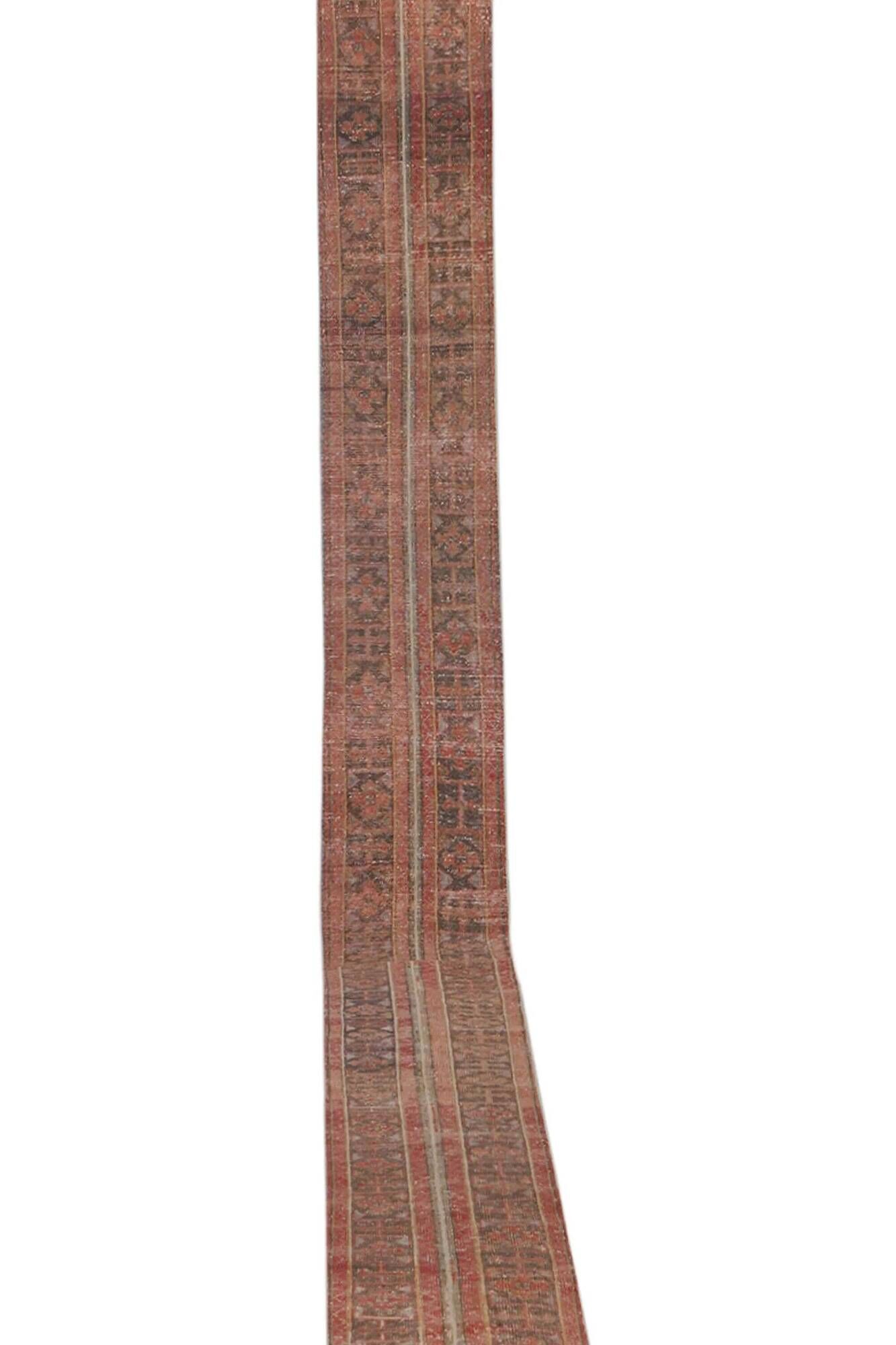Vintage Turkish hallway rug 56x686 cm
