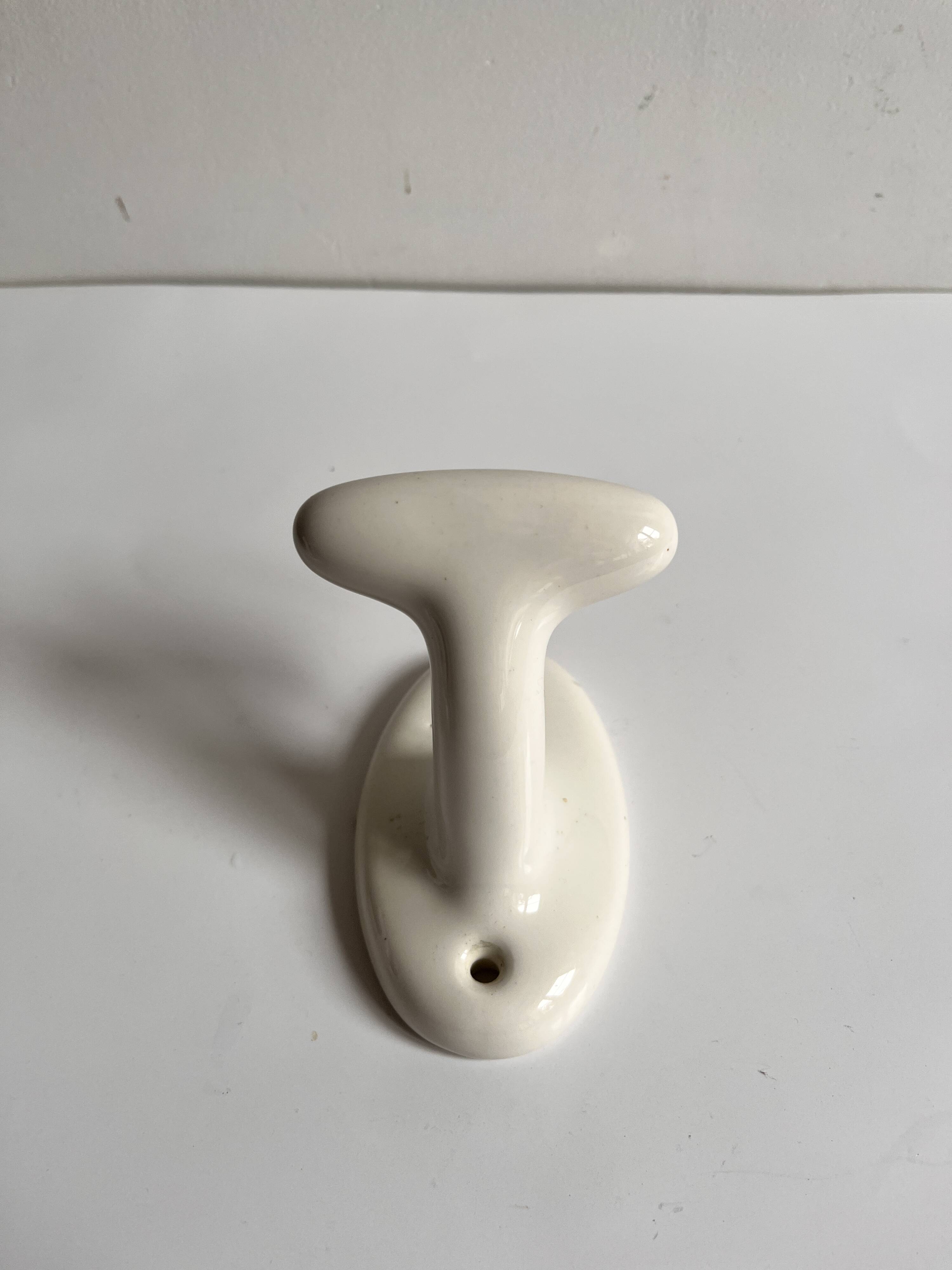 Porcelain coat hook