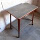 Vintage multifunction service / side table on wooden wheels 50 years 60