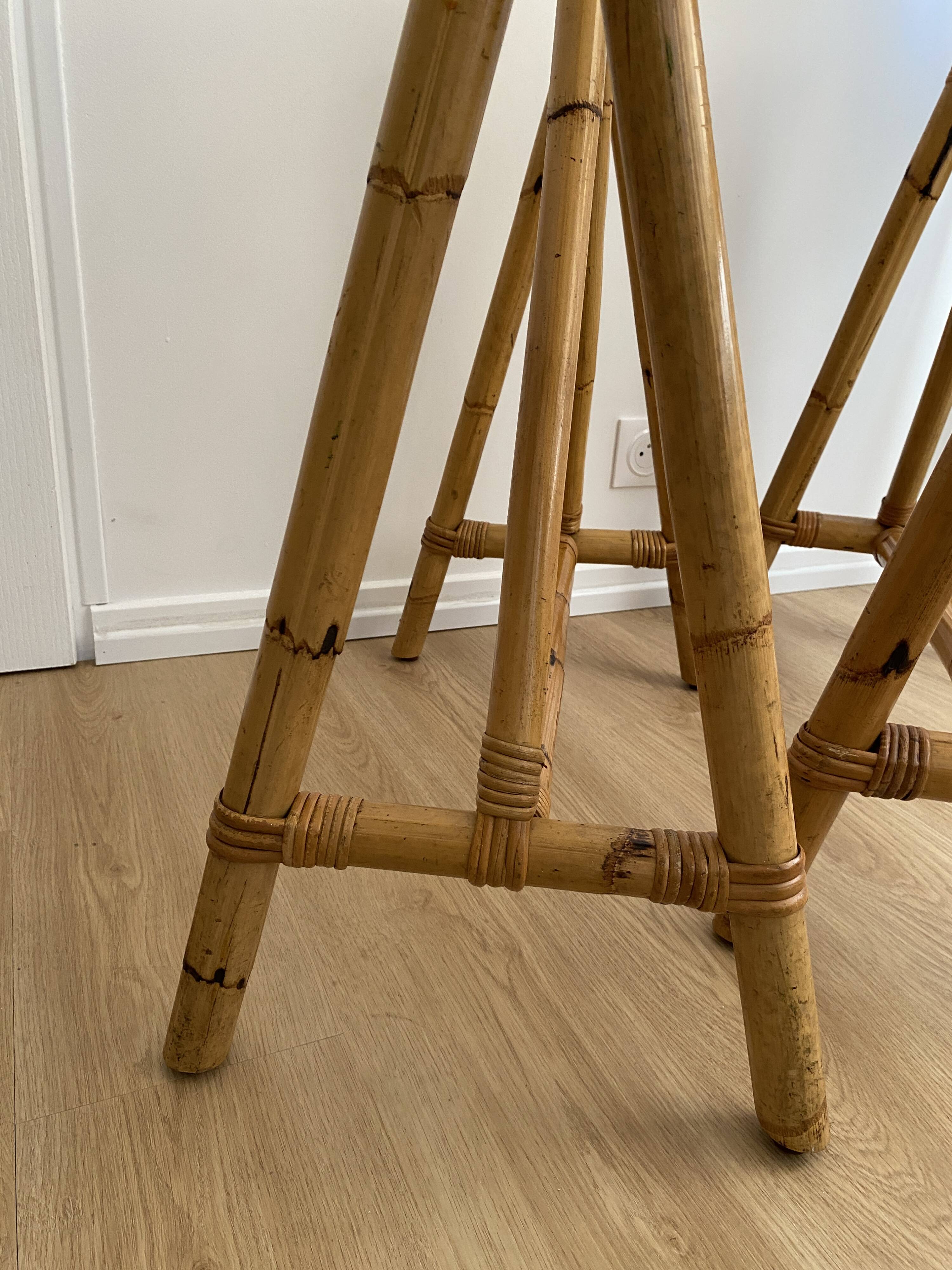 Vintage Bamboo trestles from the 60s/70s for desk, table, side table