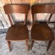 Pair of vintage 60s wooden bistro chairs