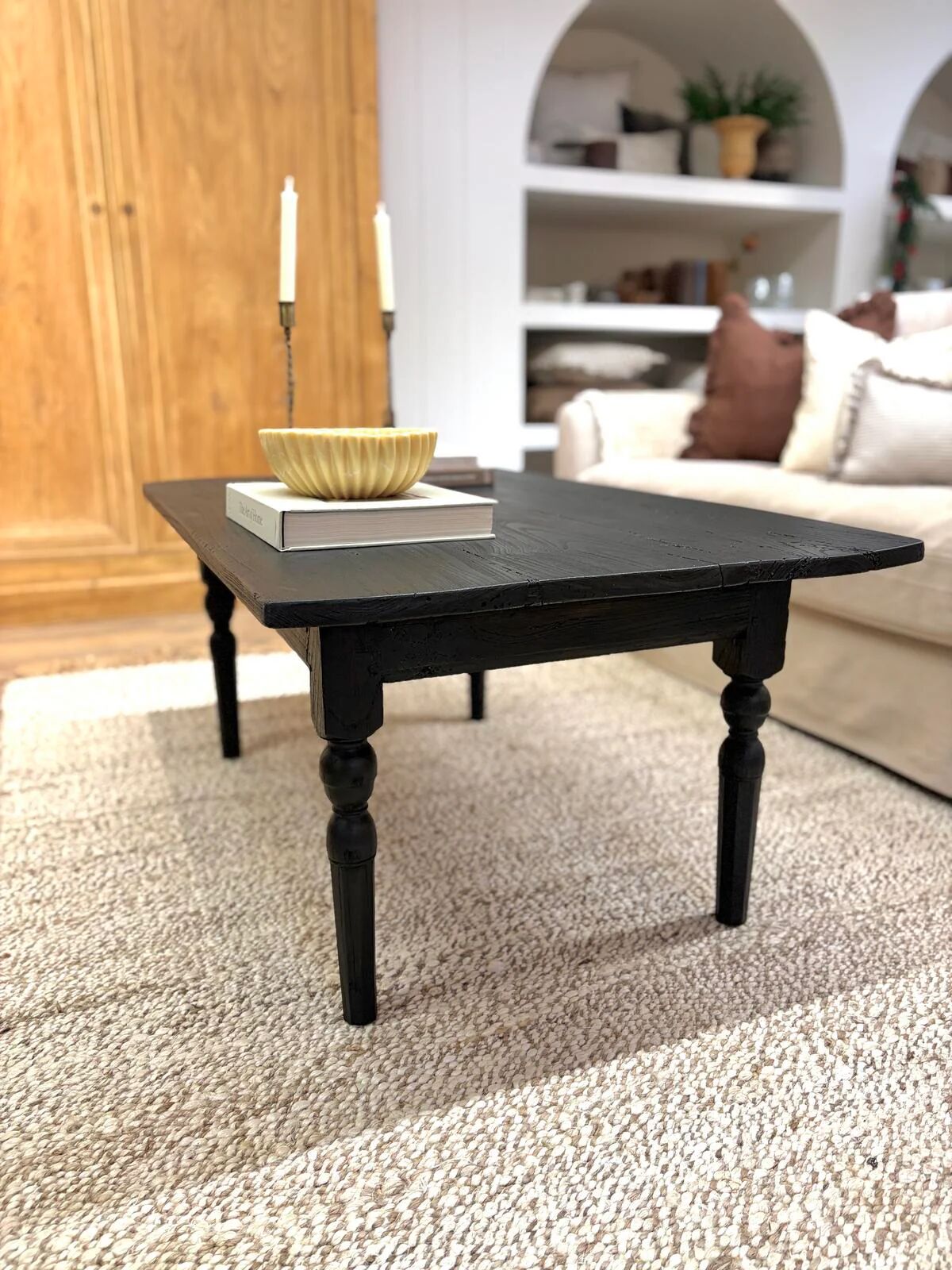 Black elm coffee table