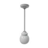 Art Deco hanging lamp with white glass ball