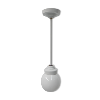 Art Deco hanging lamp with white glass ball