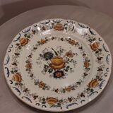 Rare - Earthenware soup tureen HB Quaregnon, floral decoration signed Hubert Becquet