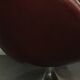 Red leather tulip foot chair