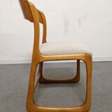 Series of 4 Baumann sleigh chairs from the 60s/70s