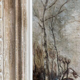 Huile sur toile signée, paysage de neige