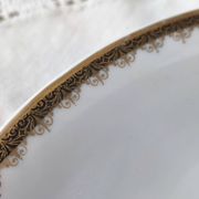 Large oval Winterling Bavaria porcelain dish with gold frieze Excelsior decoration