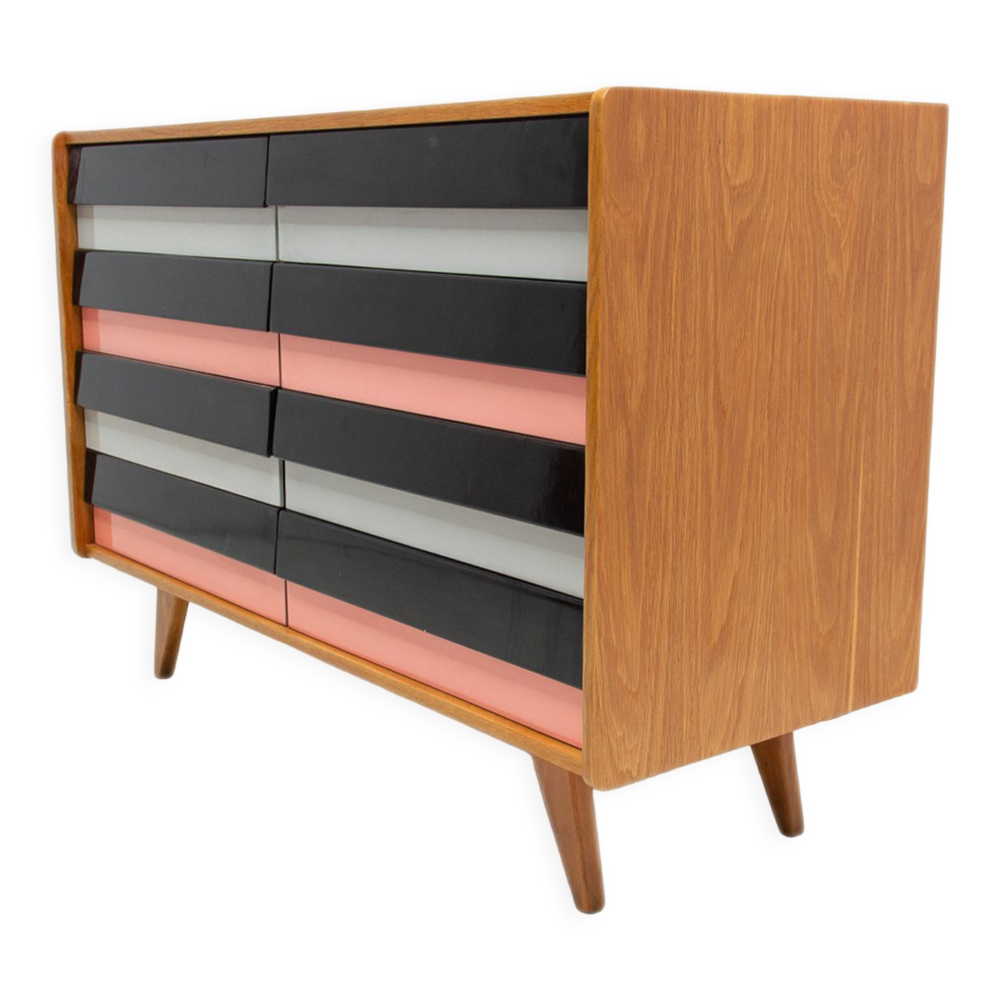 Mid-century modern chest of drawers No. U-453, by Jiří Jiroutek, Czechoslovakia